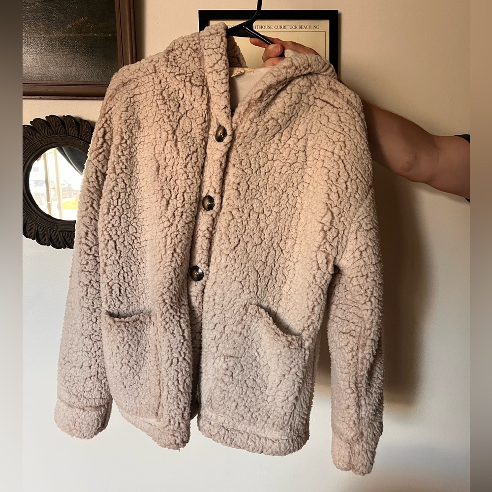 Cream Sherpa Jacket